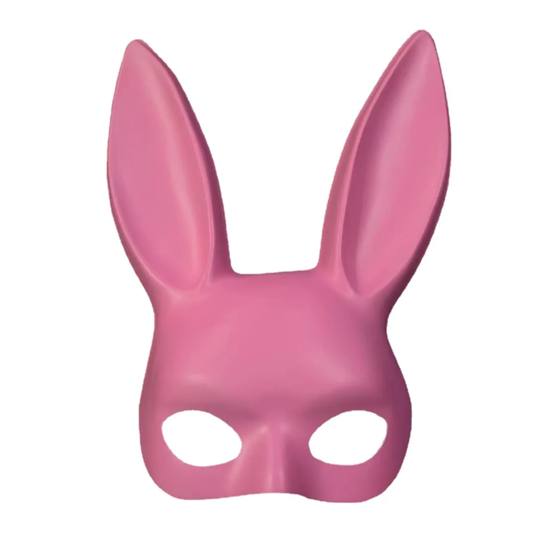 White Rabbit Bunny Head Mask Latex Full Head Animal Rabbit Party Masks for Easter Fancy Dress Carnival
