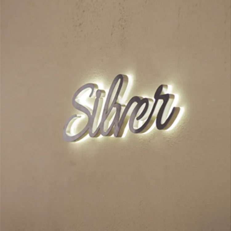 Горячая продажа 3D Матовый Алюминиевый буквы с розовым золотом и шампанским золотом