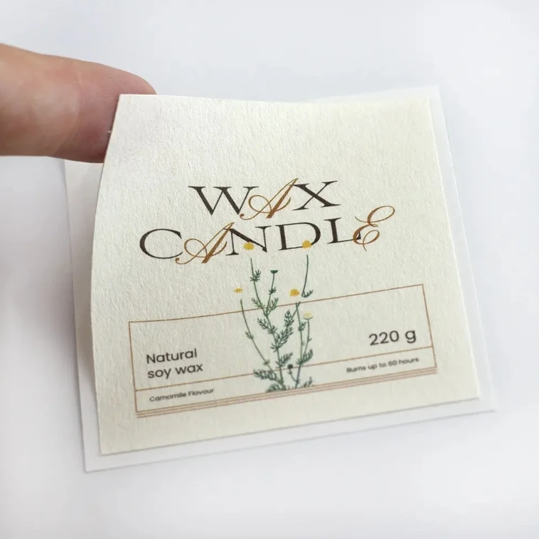 Custom Logo Printed Die Cut Decorative Adhesive Sticker Tree Texture Paper MOQ 100pcs