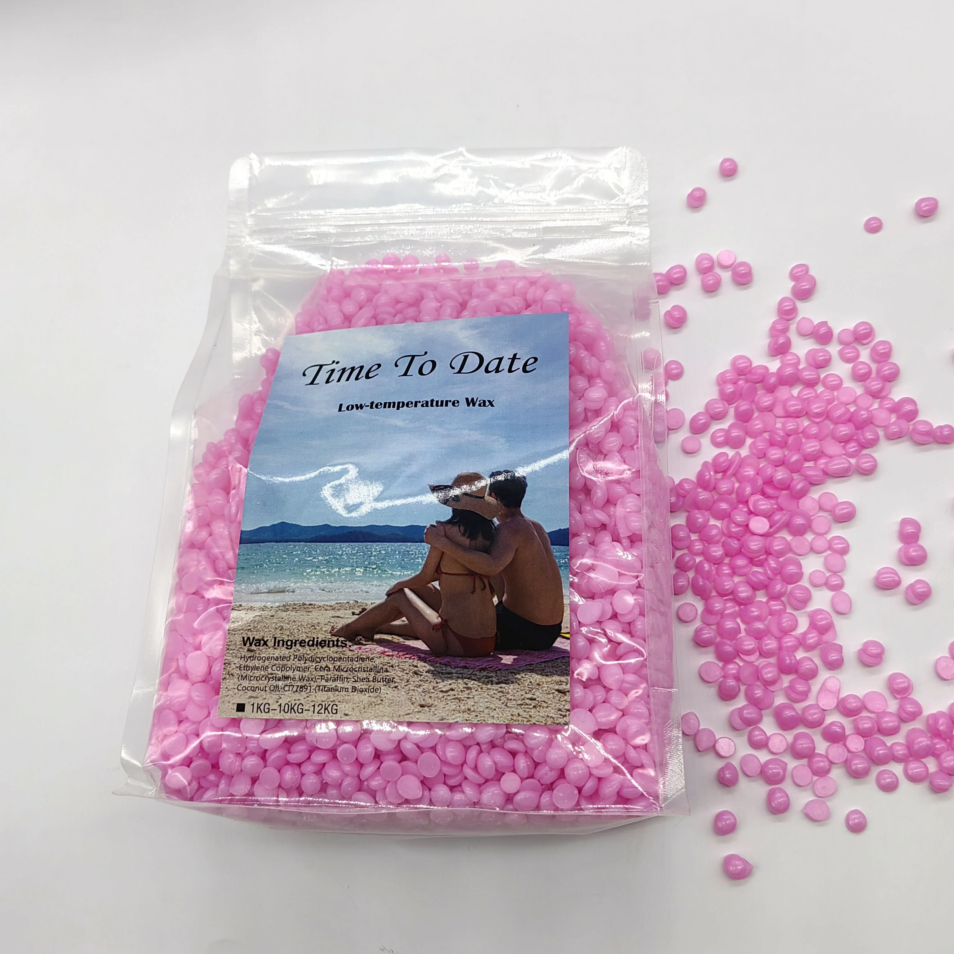 High Quality Formulas All Over Hair Removal Low Melting Point Film Wax for Bikini Wax Enthusiasts Glitter Shimmer pink Wax Beads