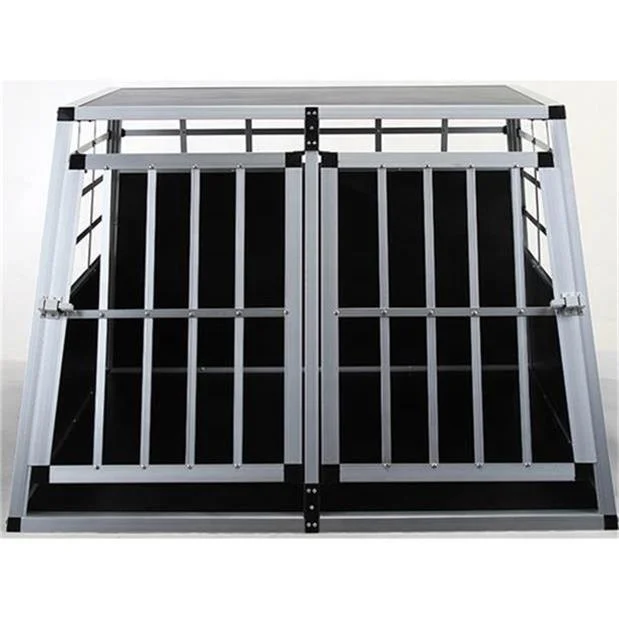 Aluminium wholesale large double dog cage animal pet cage transport box