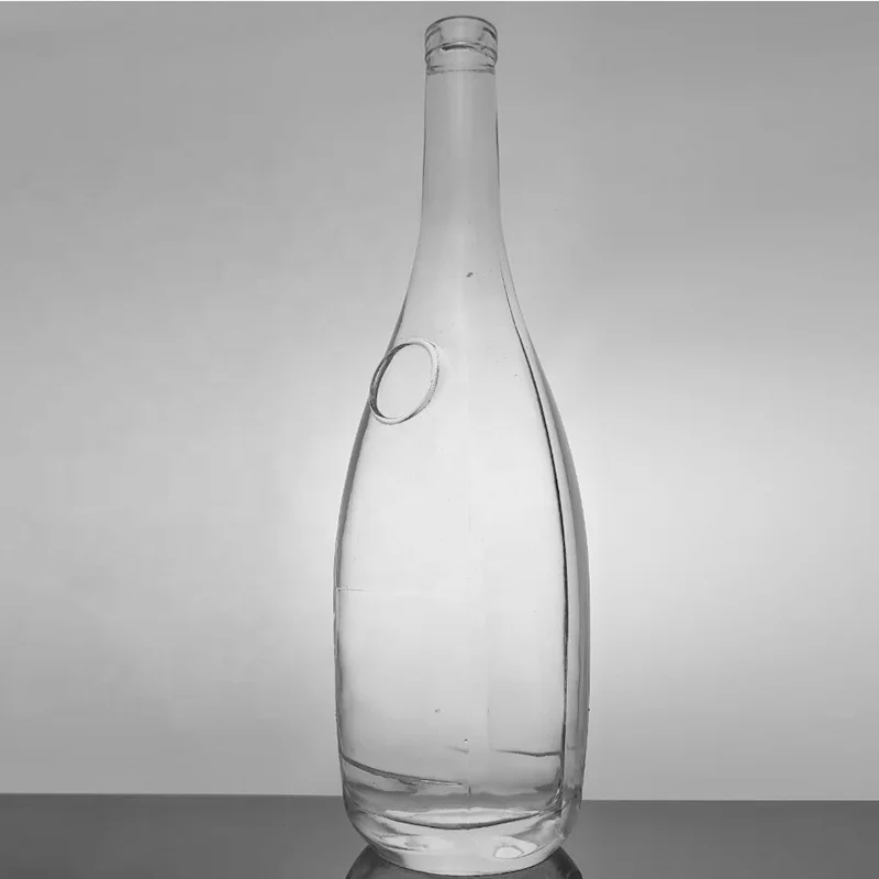 Label Panel Big Spirits Container 1 litre 1000ml Liquor Classic T-cork Finish Round Empty esd Alcohol Glass 1l Alcohol Bottle