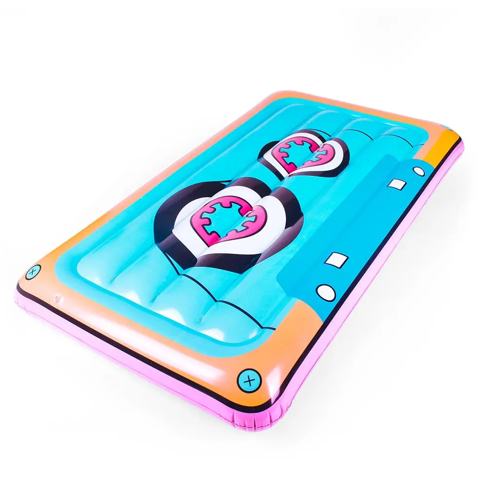 Inflatable Cassette tape pool Float Hiphop old school style water float toys Tape float party toys