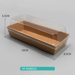 Custom design sushi paper food box cake disposable paper container with PET lid