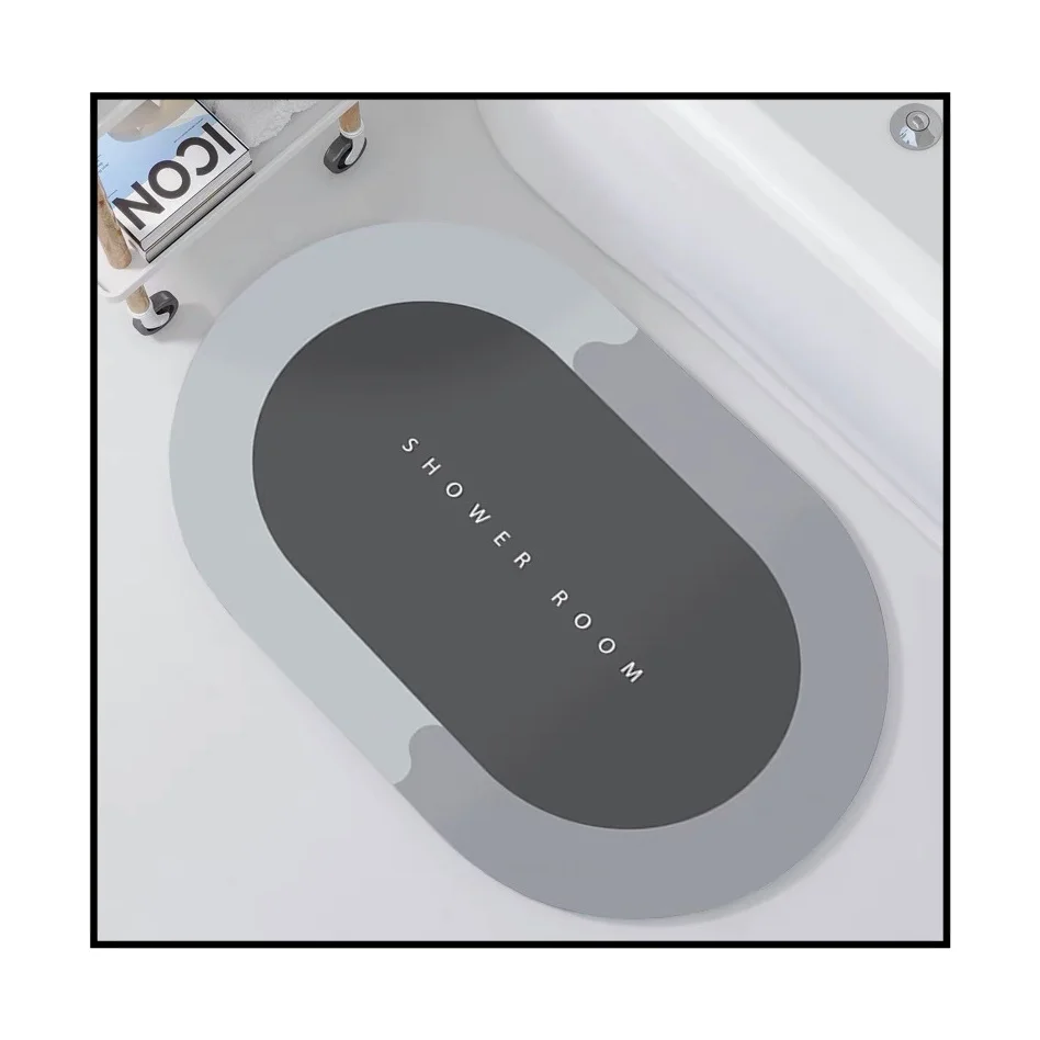 Anti slip quick dry soft absorbent bath mats diatomaceous earth bathroom mat get naked bath mat set