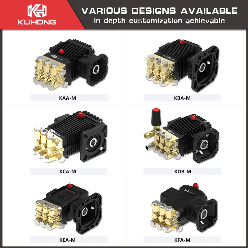 Kuhong Triplex Direct 2800rpm 110bar 3.4 Hp 12lpm High Pressure Washer Plunger Head Pump