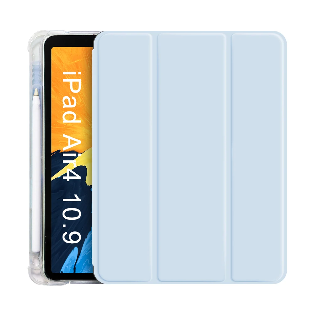 Новый трехскладной противоударный чехол-книжка для планшета с карманом для ручки чехол для IPAD Air 4 10,9 дюйма 2020