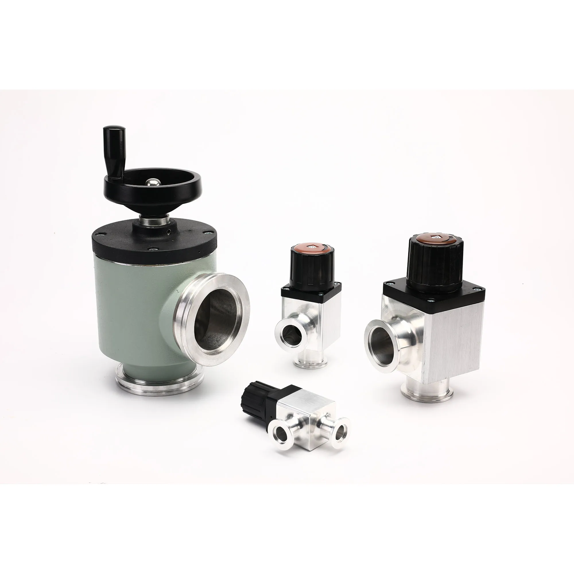 Aluminum Manual High Vacuum Angle Valve Vacuum Angle Check Flapper Valve