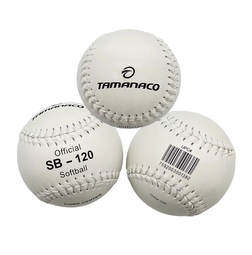 12 дюймов Высокое качество Белый ПВХ кожа Сплит пробка ядро Tamanaco SB-120I софтбол