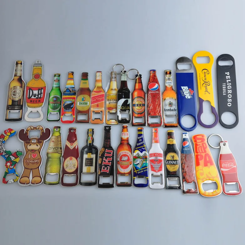 Рекламный сувенир на заказ экологически чистый Пивной инструмент из нержавеющей стали Классическая открывалка для бутылок в западном стиле