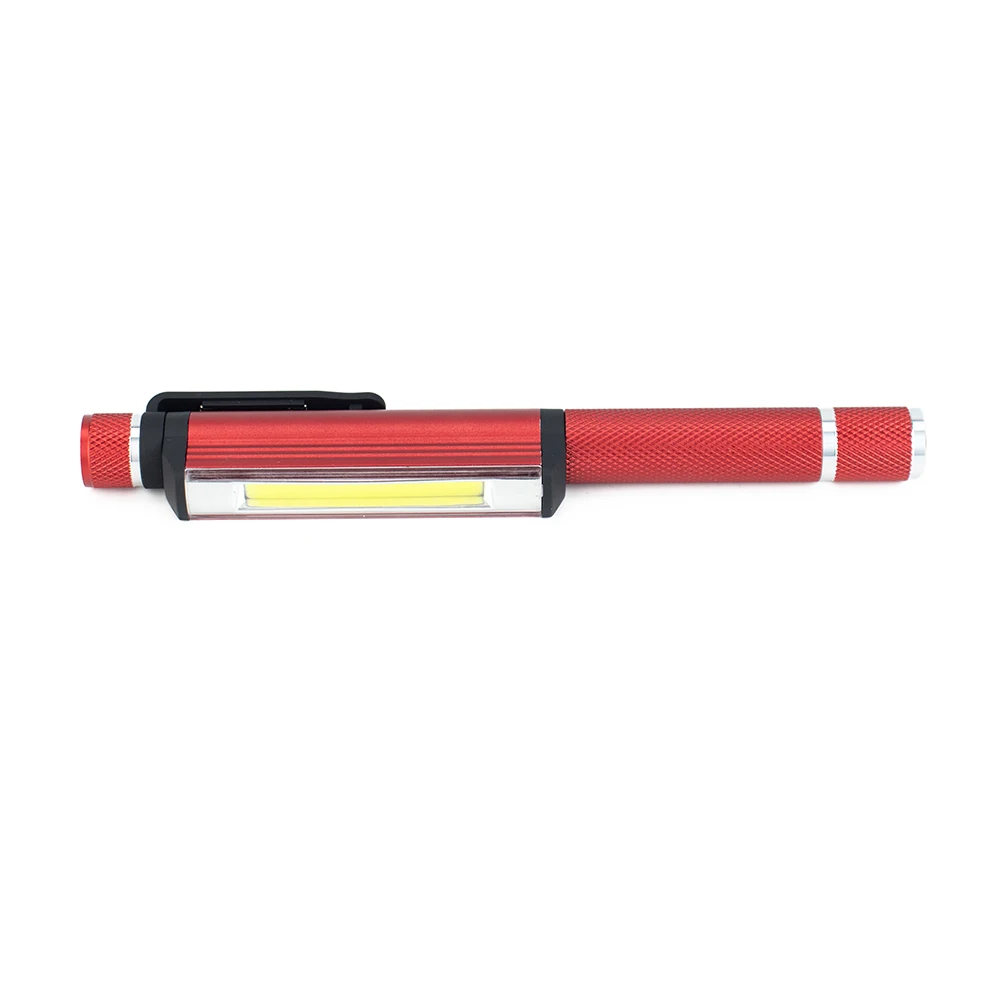cool pen light penlight aluminum plastic led torch with rotation clip and strong magnet led flashlight