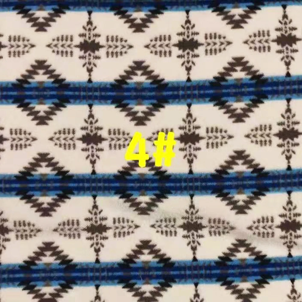 Wholesale Amazon Aztec Soft Navajo Bohemian Printed Polar Fleece Geometric Polyester Designer Fabric For Garment Jacket Blanket