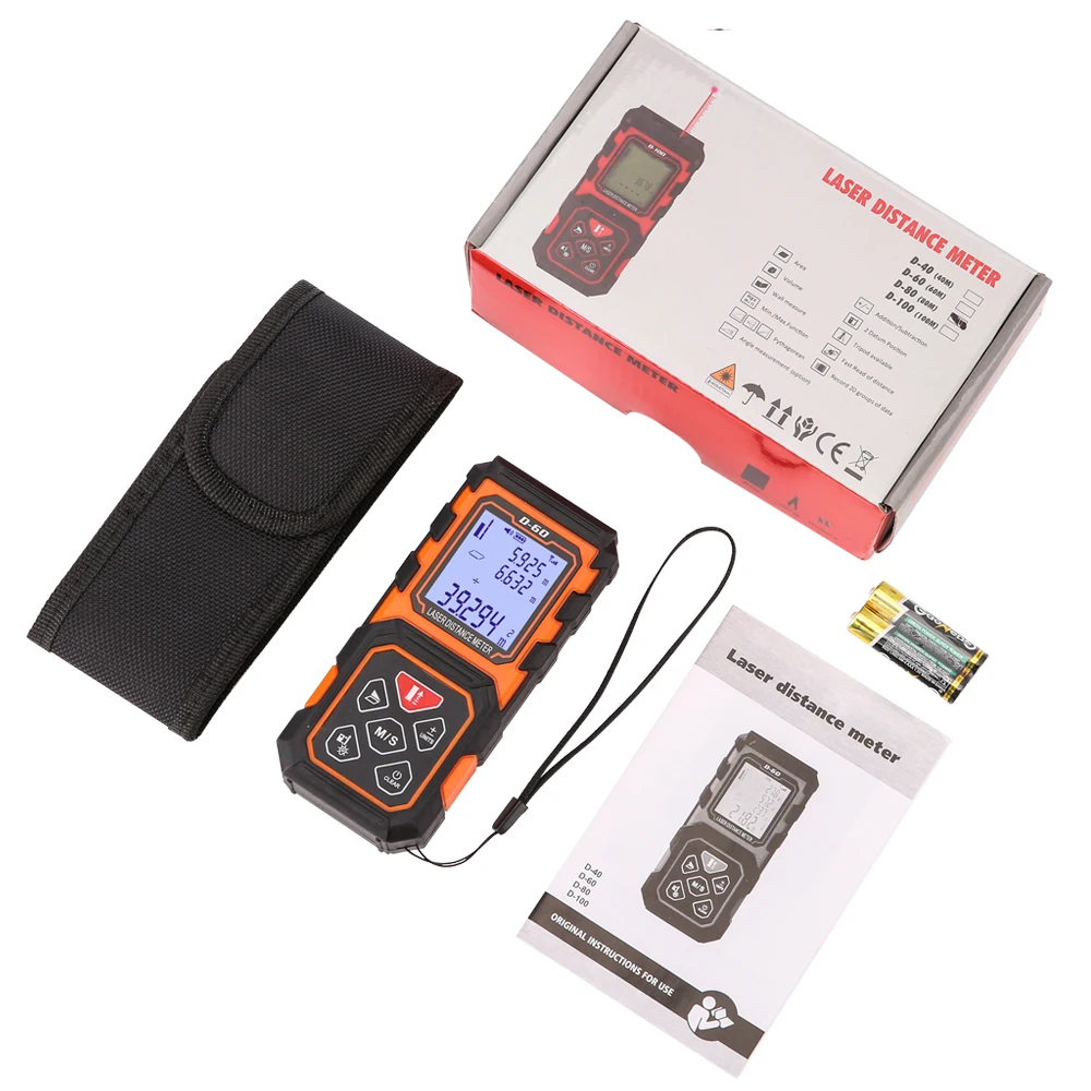 80M Hand-held Digital 80M High Accuracy Multifunction Distance Meter Laser Cheap Laser Distance Meter