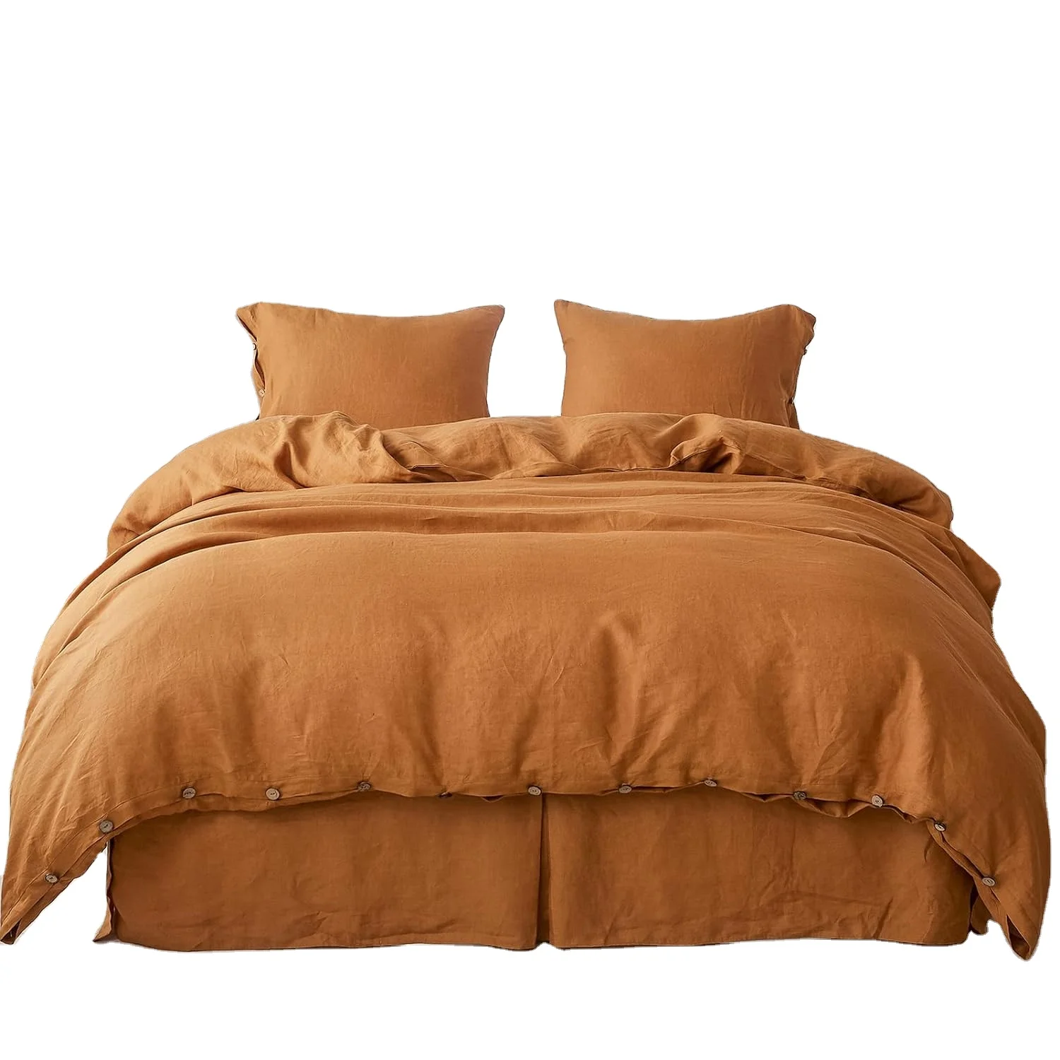 Комплект постельного белья из французского льна с оборками