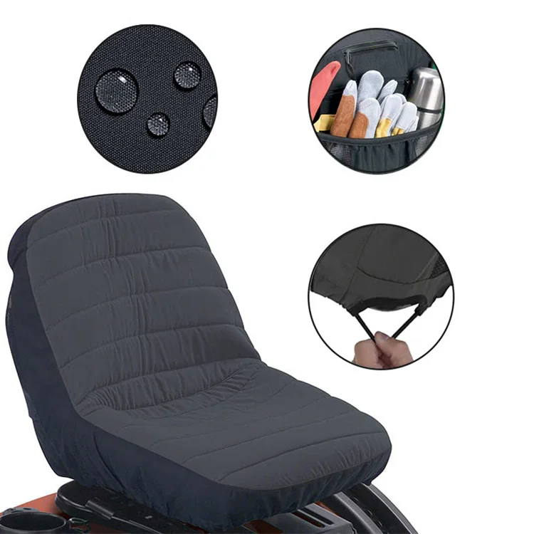 Creease 600D Oxford Waterproof Riding Lawn Mower Seat Cover Craftsman Tractor Seat Cover For John Deere Mower Tractor & Gator