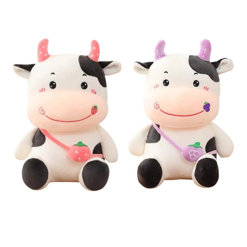 Multiple Size Soft Cow Stuffed Animals Plush Toys Gifts Throw Sleeping Pillow Toy Gift for Kids Girls Girlfriend