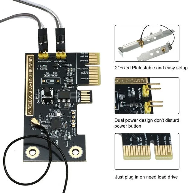 Welink WiFi беспроводной смарт-коммутатор реле Модуль мини PCI-E Настольный переключатель карты перезапуска включения/выключения ПК Пульт дистанционного управления