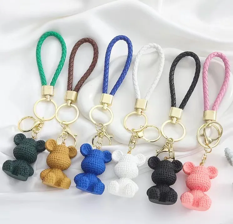 Sale High Quality Bleach 3D Motion Keychains Acrylic Woolly Bear Keychain For DIY Car Key Ring