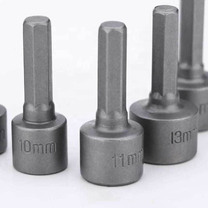 Cross Border 9-piece Set Of DIY Hexagonal Socket Nozzle Nut Driver Drill Bit Adapter Electric Tool 5mm-13mm