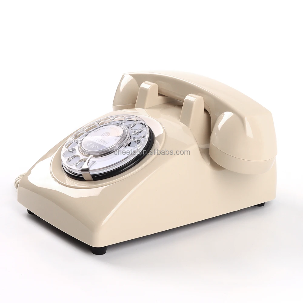 CHEETA Manufacturer Landline Phone Antique Style Rotary Audio Guestbook Phone Recorder  For Church