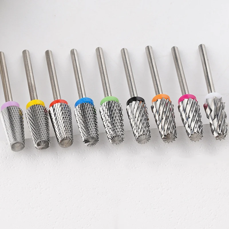OEM New Shape Design 6.0mm 5 in 1 Tungsten Material Nail Gel Remove Manicure Remove Gel Polish Cut Nail Drill Bits