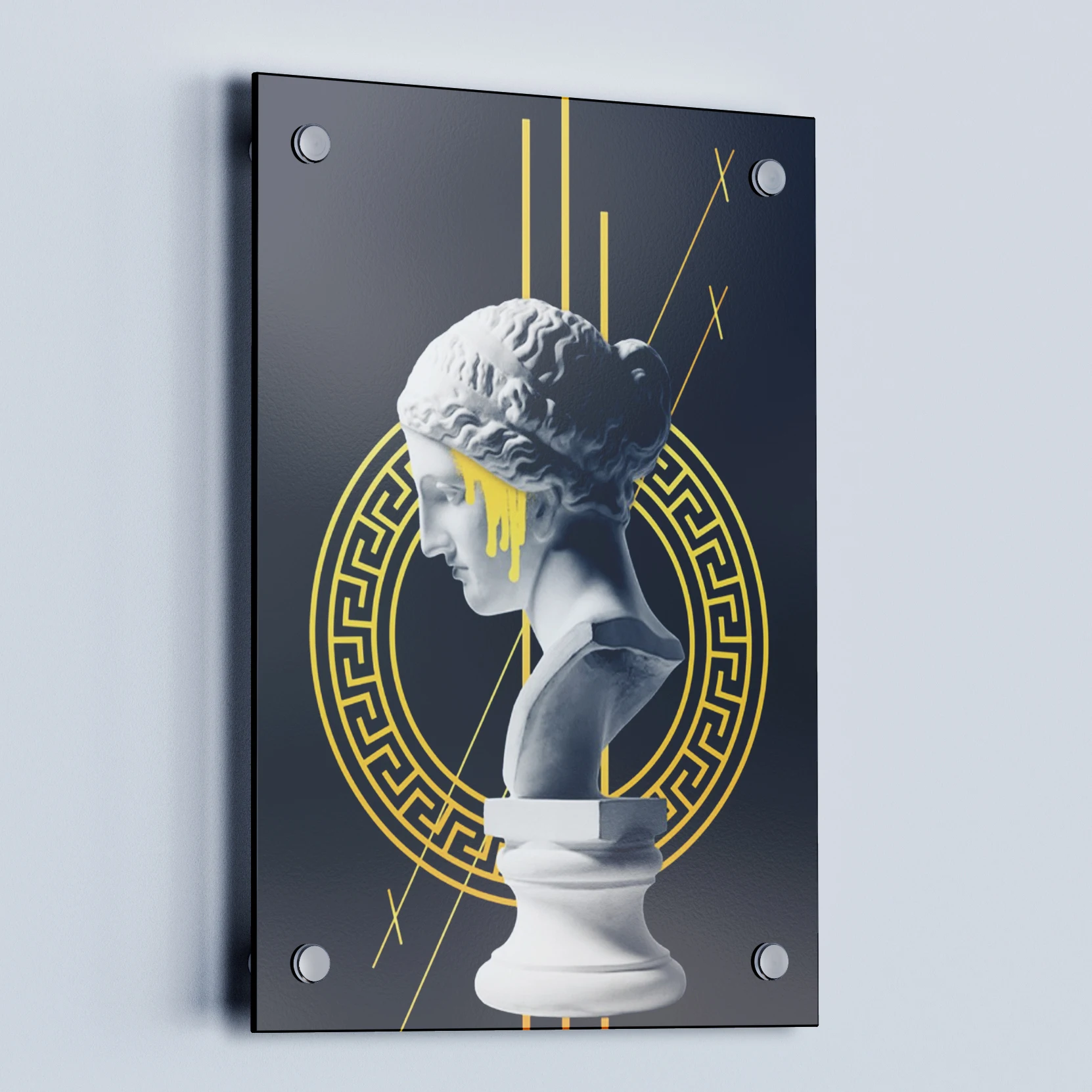 Custom size high glossy marble sheet waterproof clear extruded acrylic pvc marble lenticular sheet design  poster frame