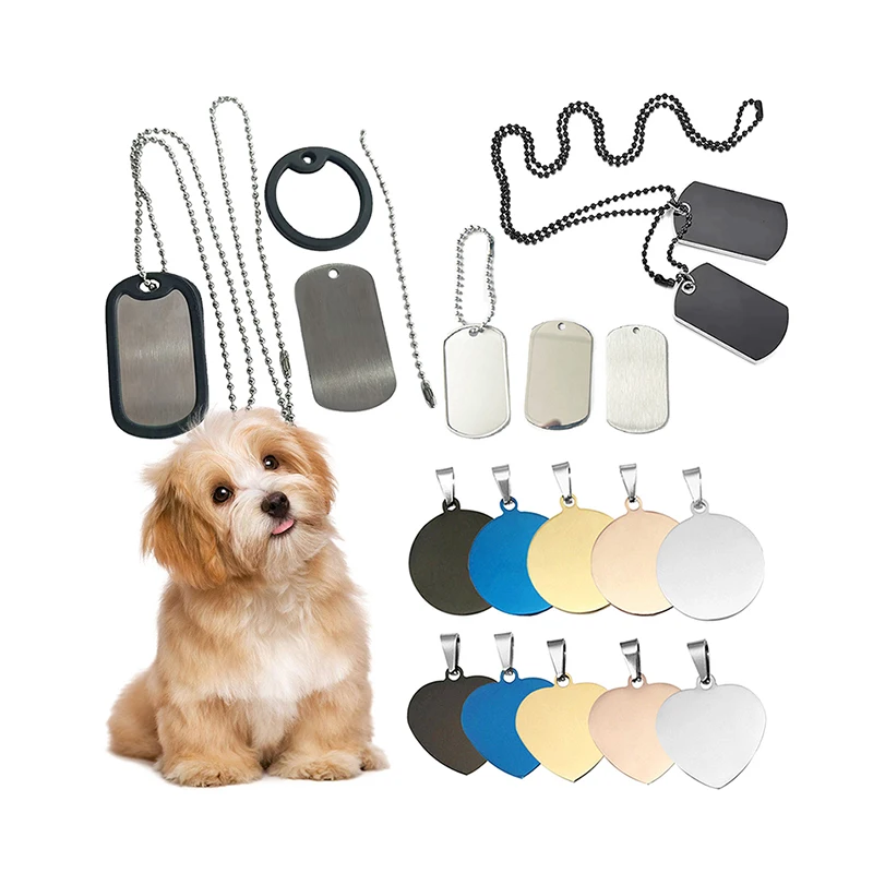 Stainless Steel  Bone Plastic Funny Cute Dog Tag Pendant Blank Enamel Dog Name Id Tag Personalised Pet Id Tag