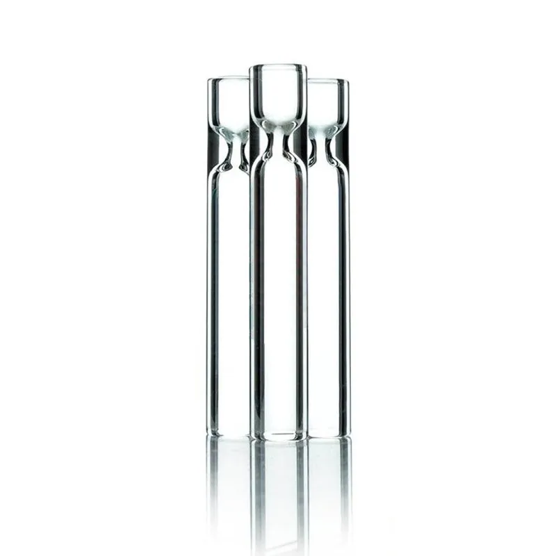 king size 110mm Glass pipe Smoking filter tips tube round mouthpiece custom logo for dry herb cigarette pre-roll