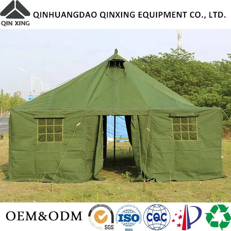 QinXing sell well 10people big space stable structure camping tents sale outdoor canvas tents canvas winter tent