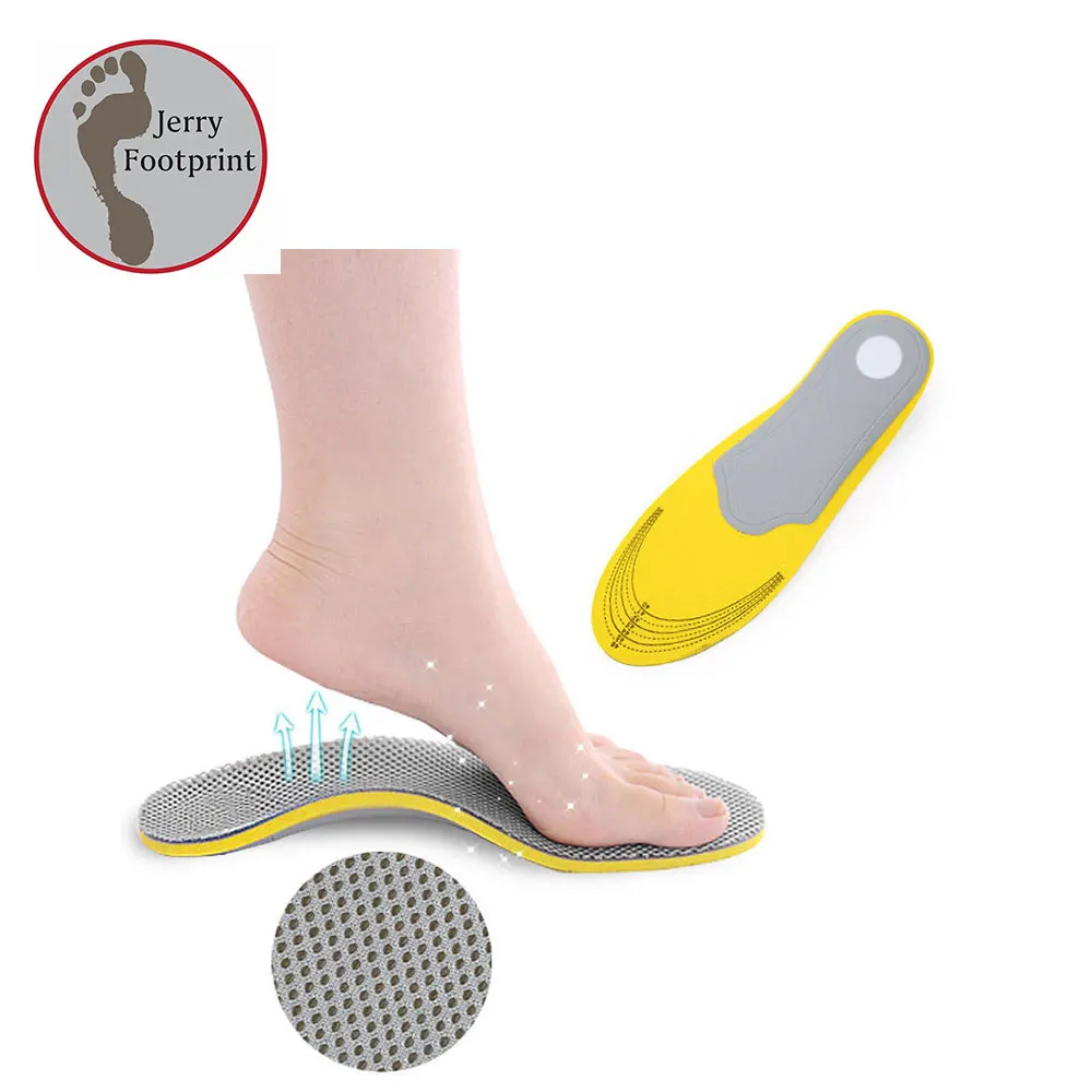 Comfort PU Polyurethane Sport shoe Insoles For Men Women Arch Supports Best Cushion Insole Foot