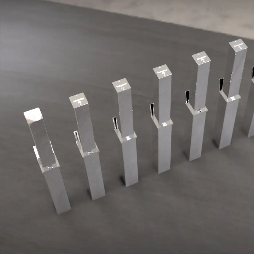 Manual Retractable Security Bollards Parking Bollard Barrier For Tarmac Driveways