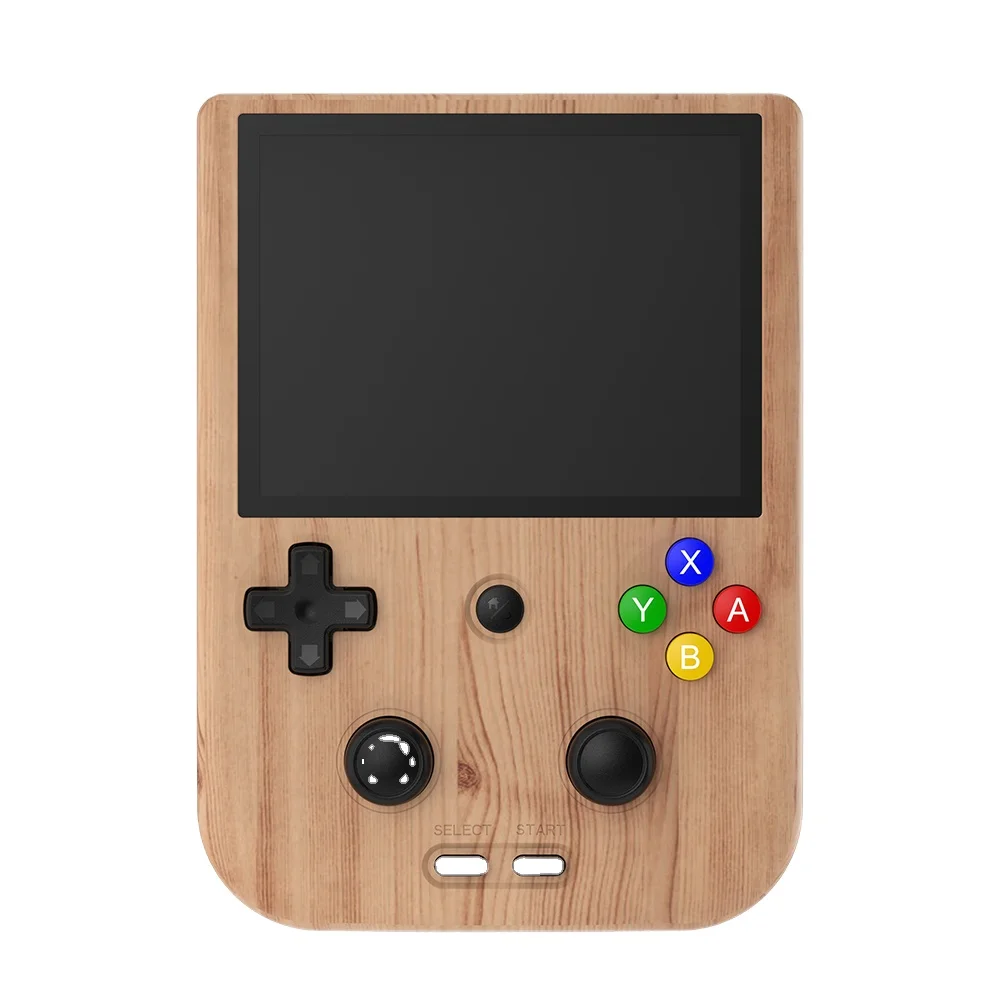 ANBERNIC RG405V 128G Game Player Retro Portable Mini Handheld Video Game Console 4 Inch IPS Touch Screen Wood Grain Color
