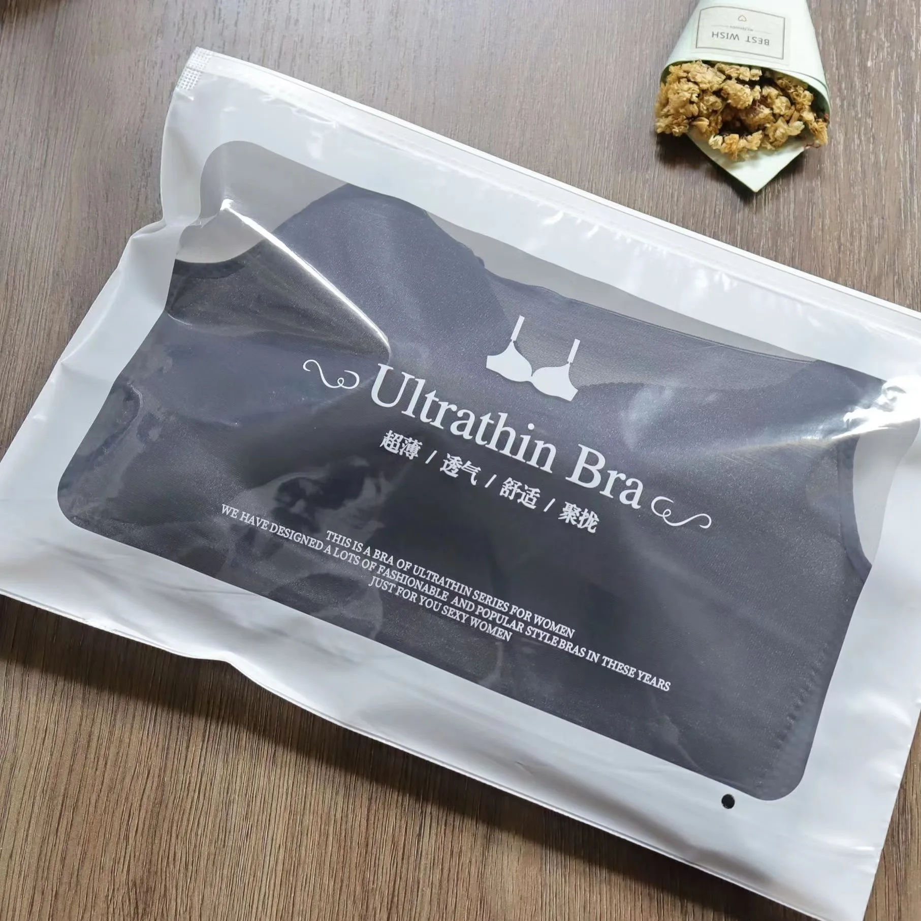 Scrub bone bag compostable ziplock bags custom wholesale plastic compound bag with logo