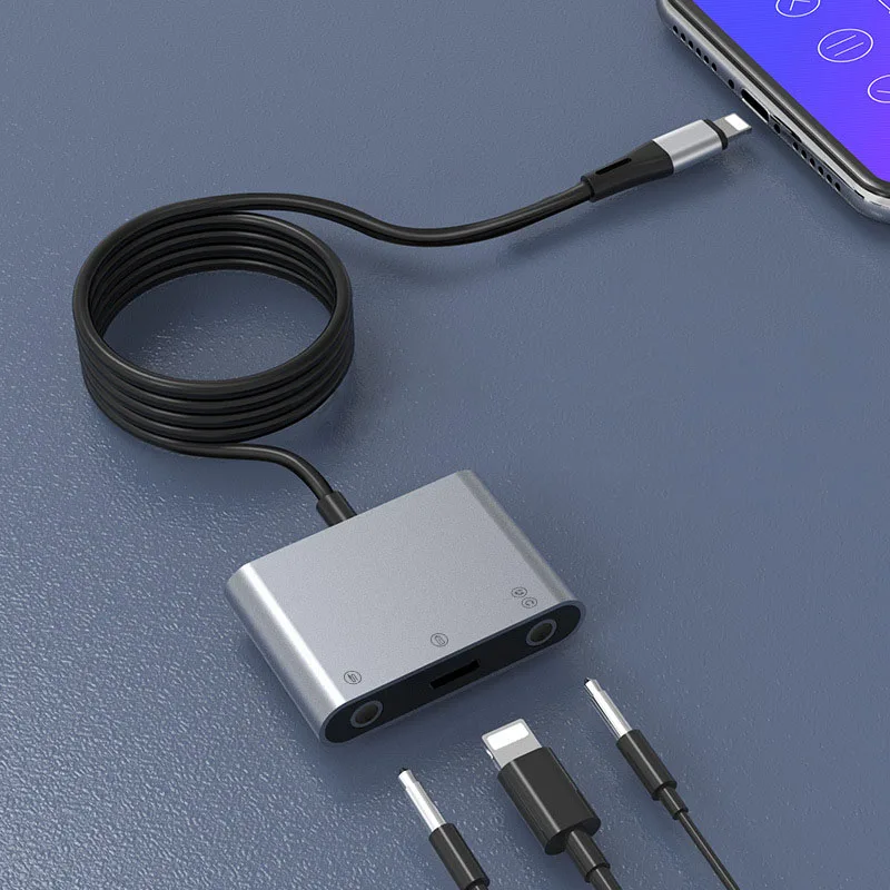 Live No. 1 Converter Mobile phone sound card cable audio adapter mobile phone connected microphone shouting microphone K song