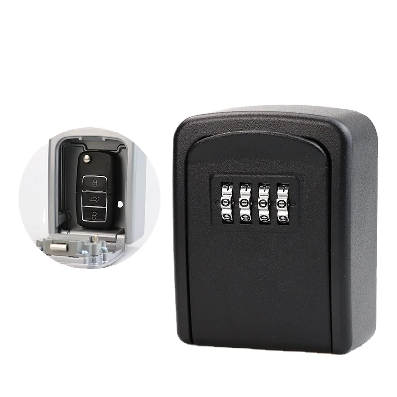 Asack G9 heavy duty 4 digit combination portable code lock box top security safety key locks aluminum alloy anti-theft safes