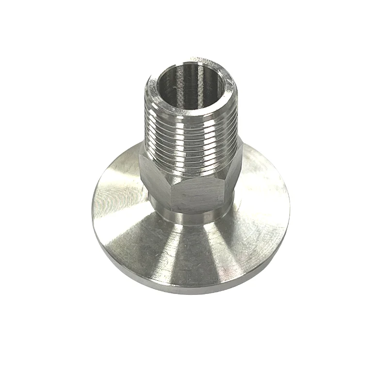 Stainless Steel Kf To Male Bspt Tapered Threaded Adapter Iso-kf Vacuum Flange Pipe Fittings Hexagonal Slotted Side