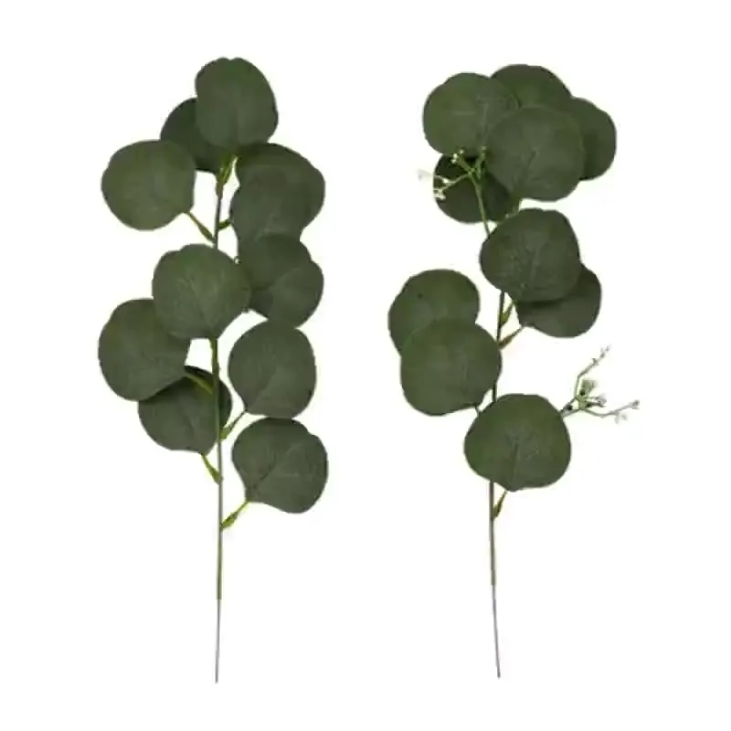 Artificial round flowers real touch long stem leaves for home decor flower artificial simulation plant flower eucalyptus