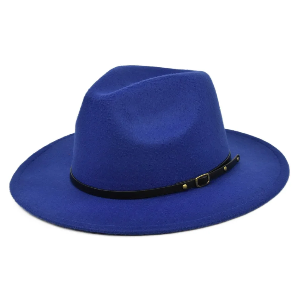 Solid Color Polyester Cotton Vegan Material Fedora hat Fedora Hats for Women Men Party Music Festival Fashion fedora hats