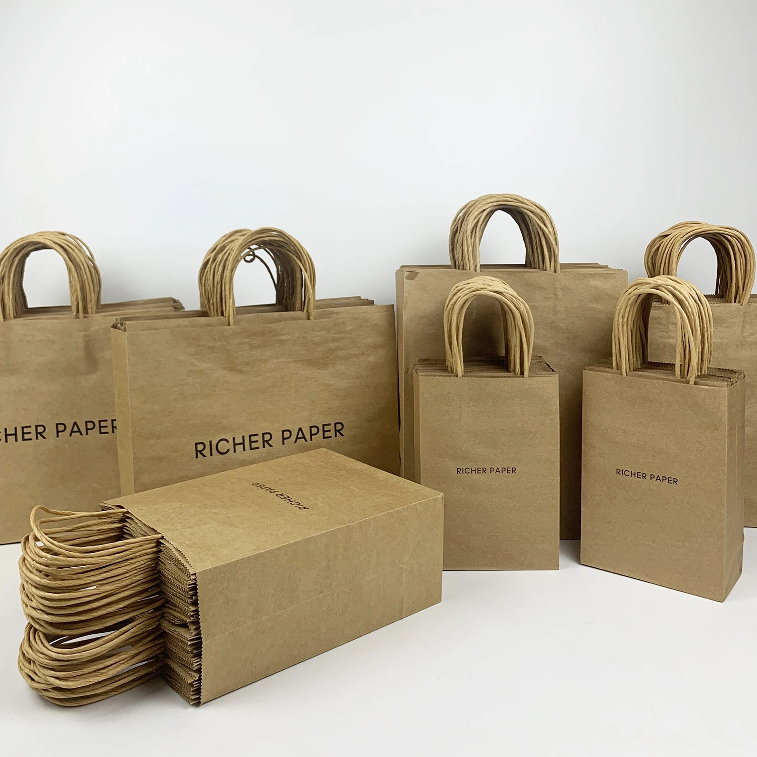 Biodegradable Waterfood Kraft Custom Red Printed Fast Food Paper Bags,Paper Bag High Quality Grade Food Packing Bag