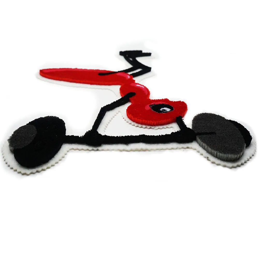 wholesale embroidered patches flower embroidery patch custom Toothbrush embroidery patch