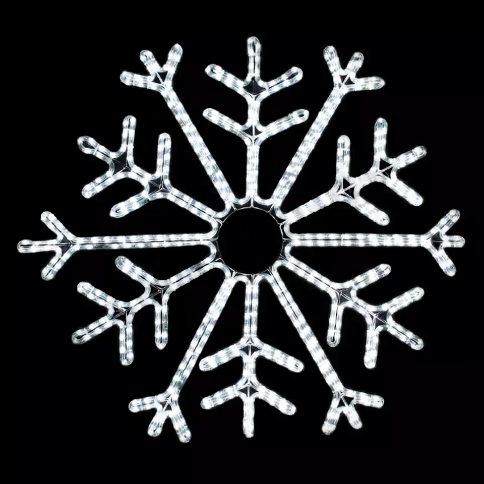 2D outdoor illuminated commercial christmas decoration hanging large led christmas snowflake lights