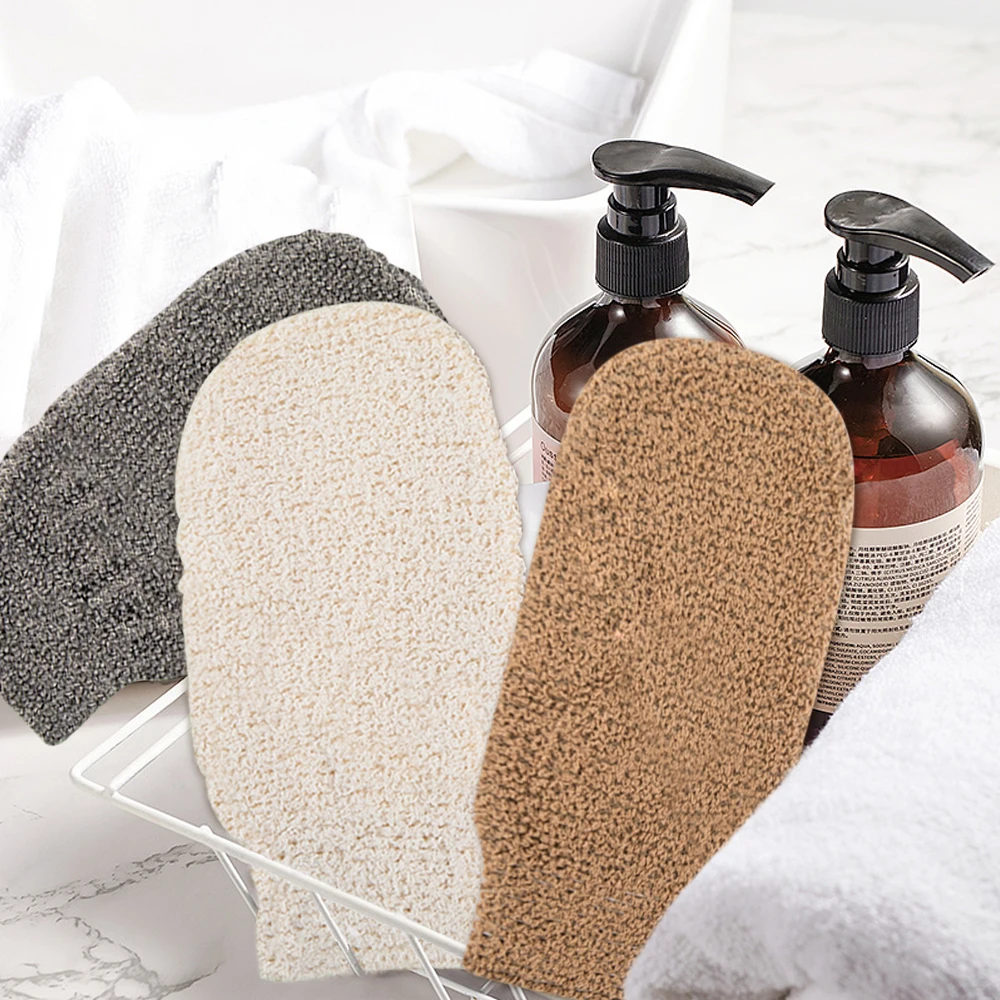 Eco-Friendly Bamboo Fiber Bathing Gloves Gentle Shower Scrubber for Body with Soft Feel Deep Cleaning Bath Gloves