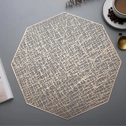 luxurious silver Octagonal placemat for table decorating