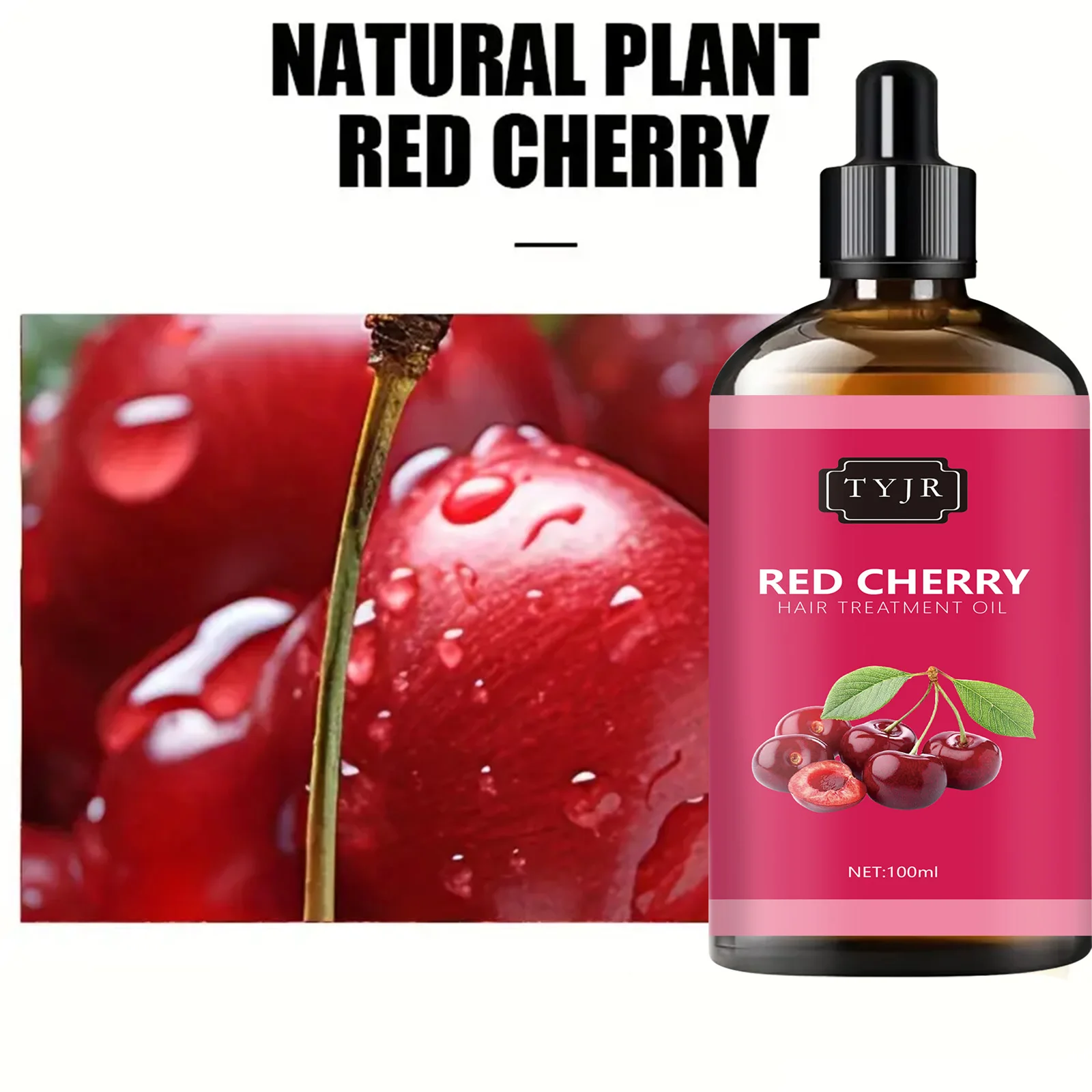 100ml cherry hair care essential oil is beneficial for nourishing, moisturizing, and glossy hair care