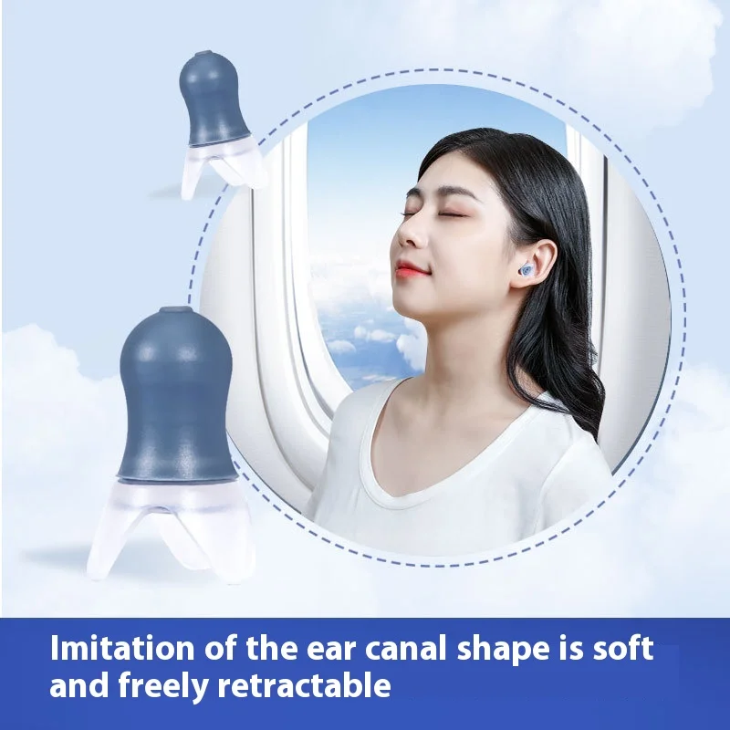 Professional reusable Silicon Earplugs Special Aviation Hearing Protection Men Women Reduces Stress Tinnitus Earaches Airplanes