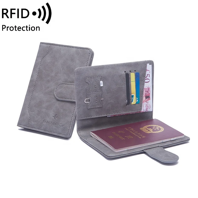 Wholesale RFID Blocking Faux Leather Elastic Passport Cover Sim Card Passport Holders for Travel