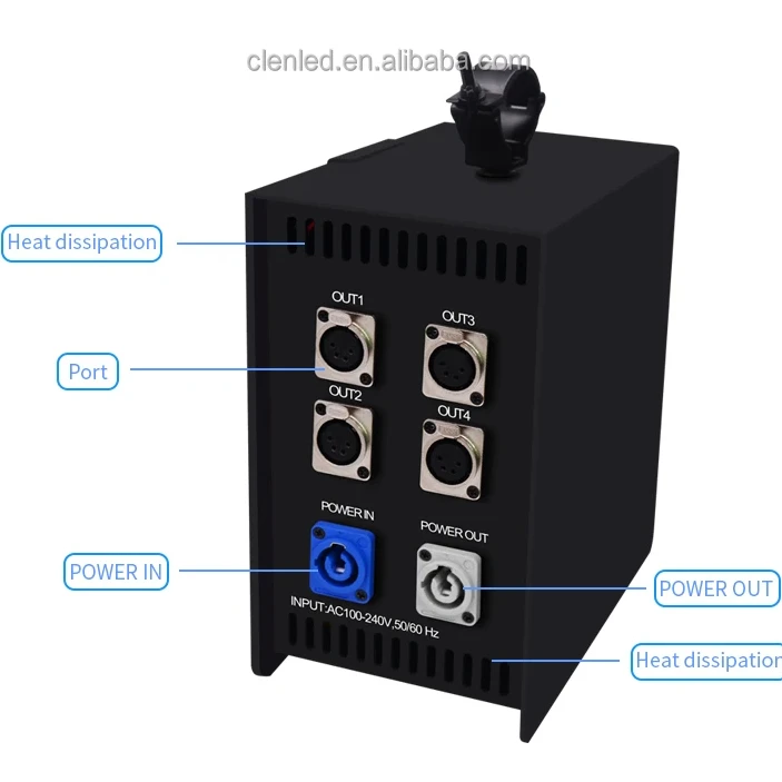 AC110V ~ 220V DMX/SPI пиксельный светодиодный контроллер 4 порта адресуемый RGB RGBW CL-404R Artnet DMX света