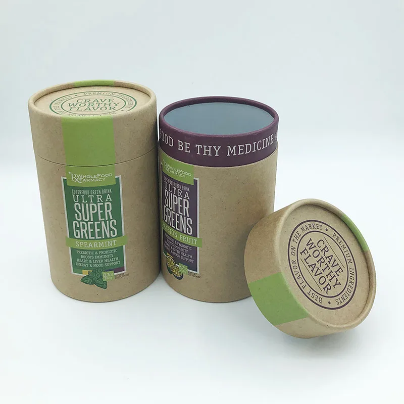Printed paper tube cylinder box packaging paper box wine tube cylinder