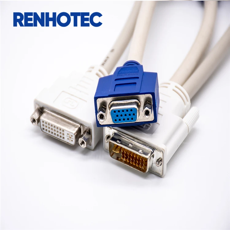 Адаптер DVI-VGA, разъем DVI 24 + 1 Папа-дБ 15 мама с кабелем
