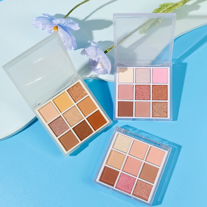 2022 New Style Cosmetics 9 Colors Pigmented Eye Shadow Professional Makeup Color Shimmer Matte Palette Eyeshadow